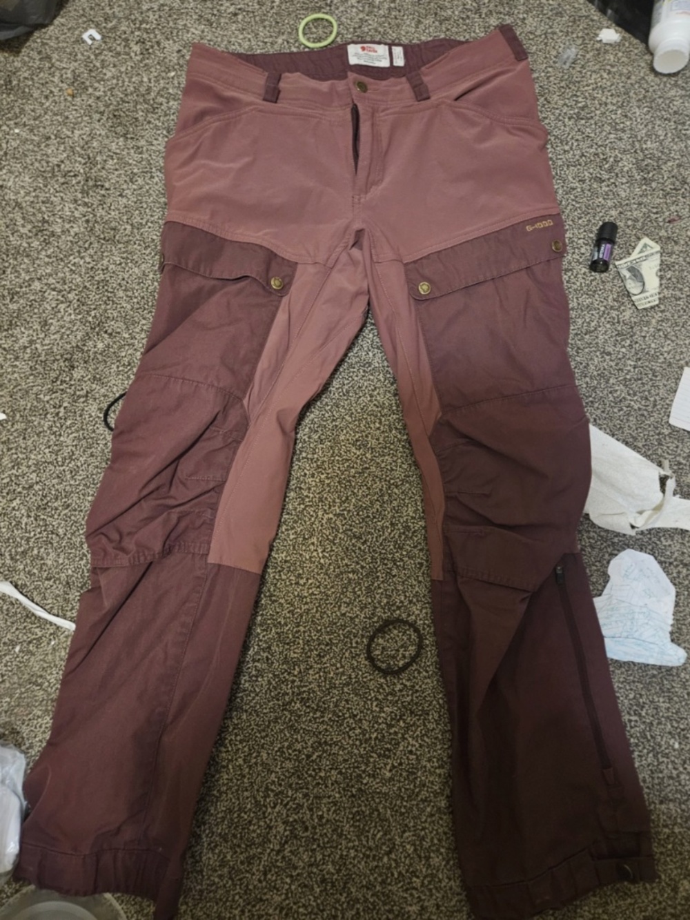 FJALLRAVEN Keb Trousers Curved W Reg G-1000 Womens 32x33 Red Outdoor Hiking